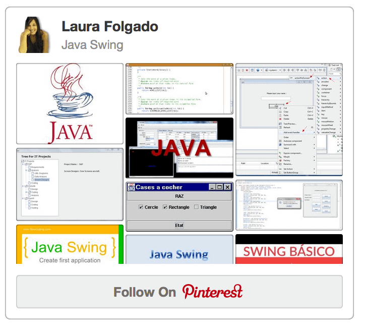 Pinterest - Tablero de Java Swing